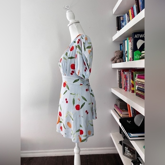 Finders Keepers Mixed Fruit Bowl Calypso Mini Dress Linen Blend Small size 4 - Picture 7 of 16